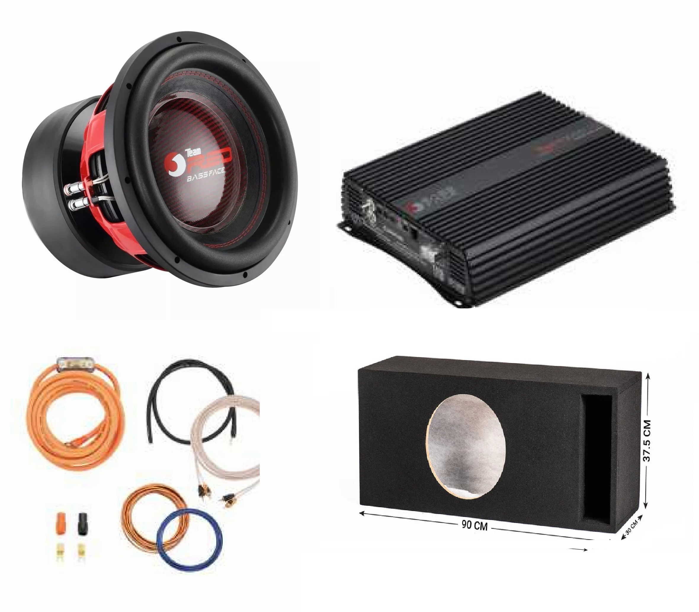 Subwoofer Part Key Bassface Team Red 12 Inch 3500 Watts Rms Car Subwoofer Package Deal ...