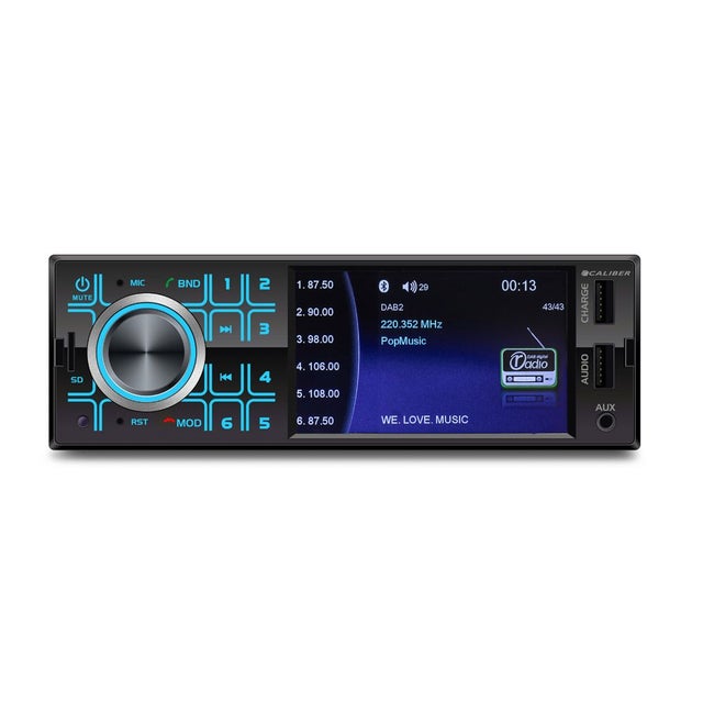 Car radio with Bluetooth® technology - 2 DIN - 6.2 Touchscreen - AM/FM -  USB - SD - AUX (RMD805BT) | Caliber